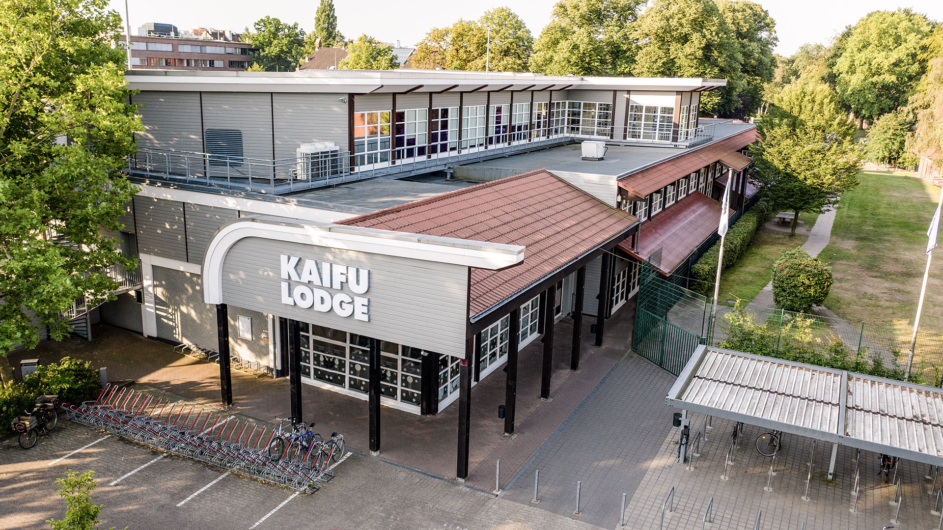 Aerial view of a gym in Hamburg