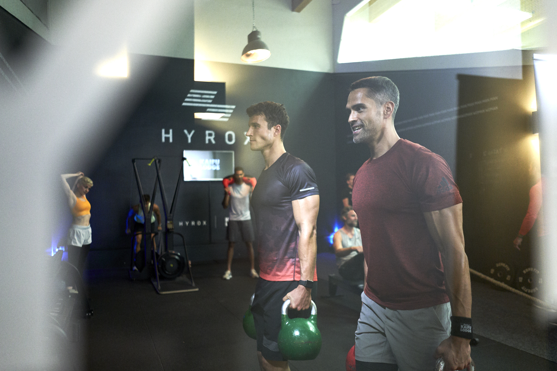 Members training in the hyrox-zone Members training in the hyrox-zone